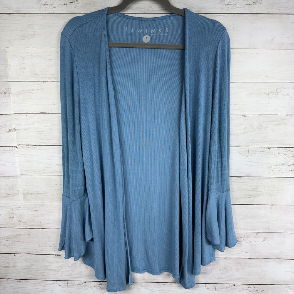 JJ Winks Blue Rib Soft Lounge Cardigan